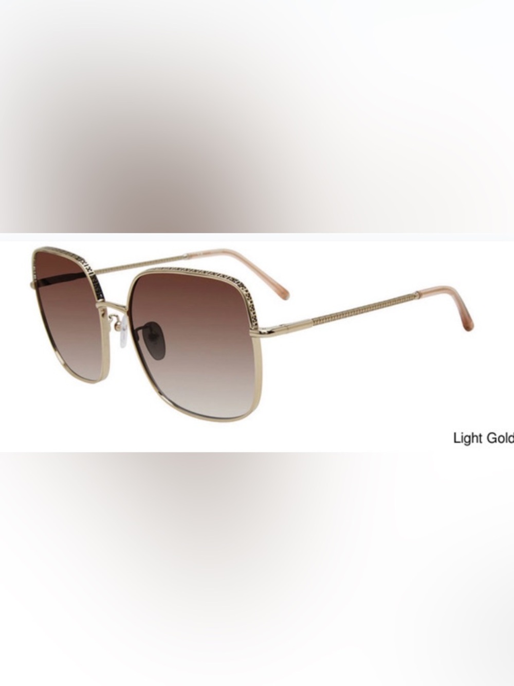 Escada Light Gold Frame with Brown Gradient Lenses Sunglasses